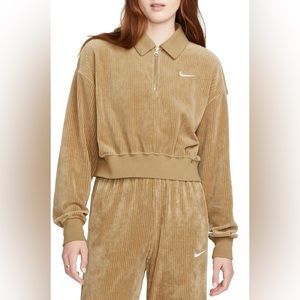 NIKE Women's Velour 1/4-Zip Top